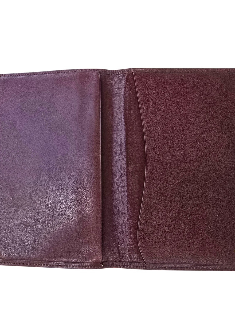 Authentic Vintage Must de Cartier Long Bifold Wallet/Checkbook Cover - Burgundy - Picture 2 of 5